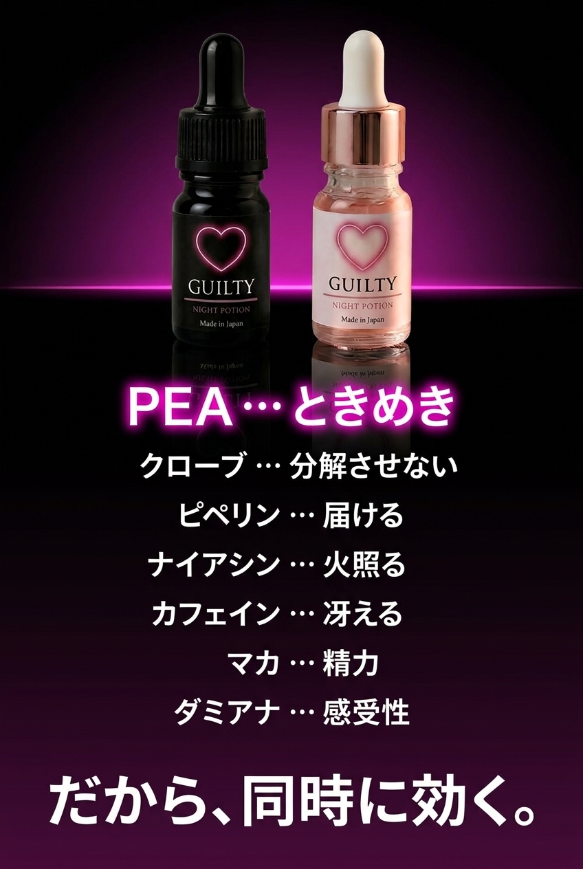 GUILTY POTION®︎ PEA2倍エディション ペアセット【BLACK×PINK】5ml×2